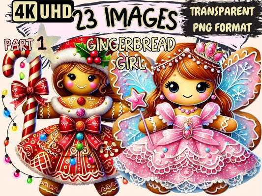 Gingerbread Girl Clipart christmas clipart - Wonders Artist