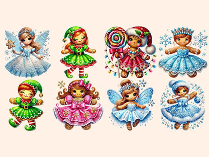 Gingerbread Girl (P2) Clipart christmas clipart - Wonders Artist