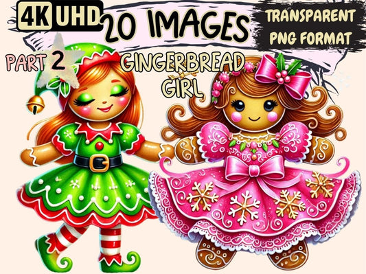 Gingerbread Girl (P2) Clipart christmas clipart - Wonders Artist
