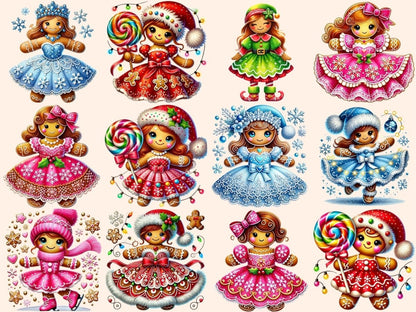 Gingerbread Girl (P2) Clipart christmas clipart - Wonders Artist
