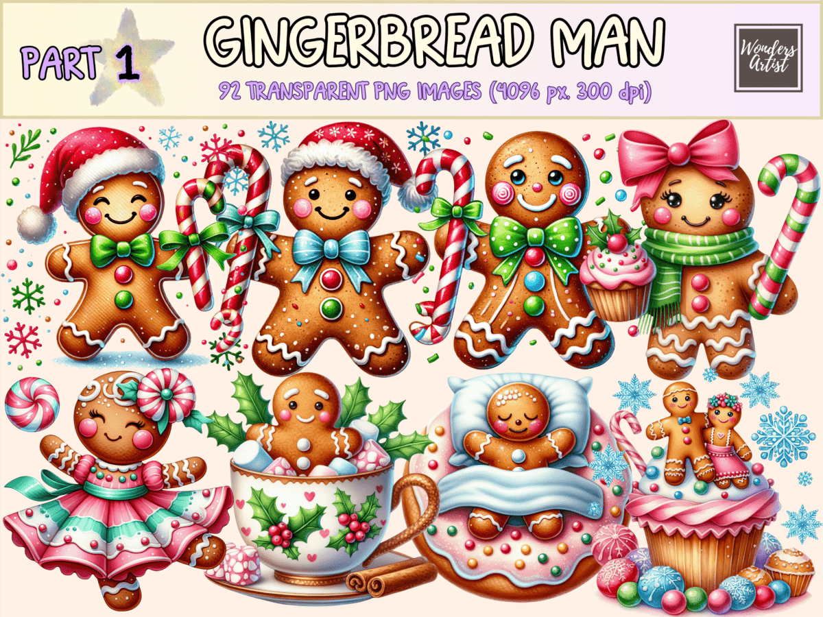 Gingerbread Man Clipart autopost christmas clipart christmas images - WondersArtist