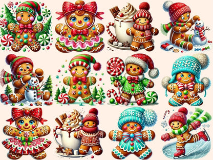 Gingerbread Man (P2) Clipart chrimstas cookie png - Wonders Artist