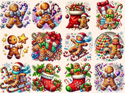 Gingerbread Man (P5) Clipart Christmas Cookie - Wonders Artist