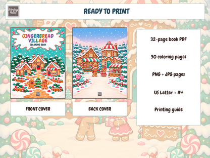 Gingerbread Village Coloring Book — whats included