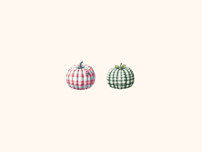 Gingham Pumpkins Clipart All Bundles Clipart Line Art - WondersArtist