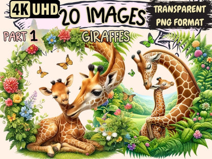 Giraffes Clipart Animal clip art - Wonders Artist