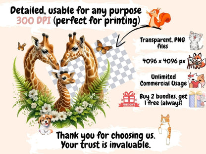 Giraffes Clipart Animal clip art - Wonders Artist