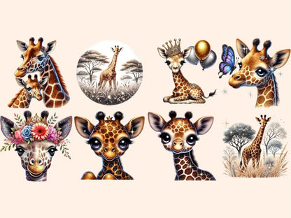 Giraffes (P2) Clipart animal artwork - Wonders Artist