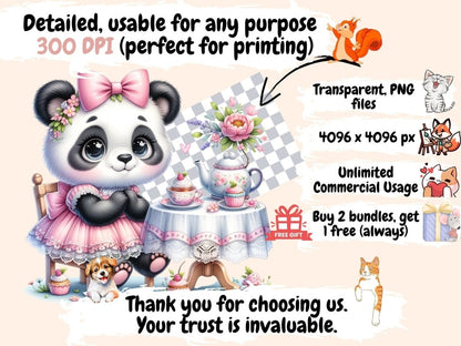 Girl Pandas Clipart Cute panda art - Wonders Artist