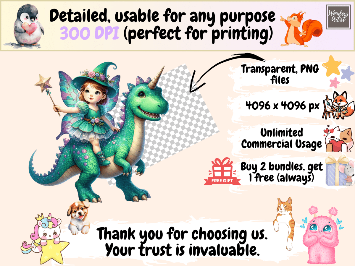 Girls on Dinosaurs Clipart autopost Dino Graphics Dino Ride Art - WondersArtist
