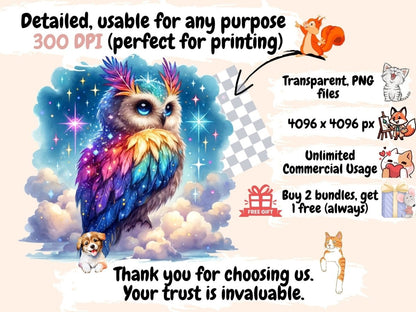 Glitter Owls (P2) Clipart cartoon owls - Wonders Artist