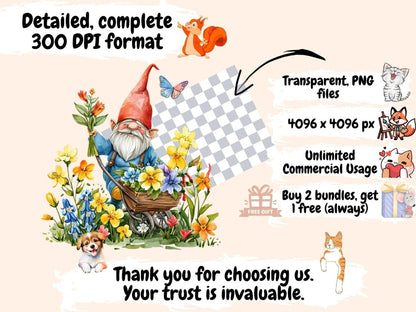 Gnomes Watercolor Clipart - Wonders Artist