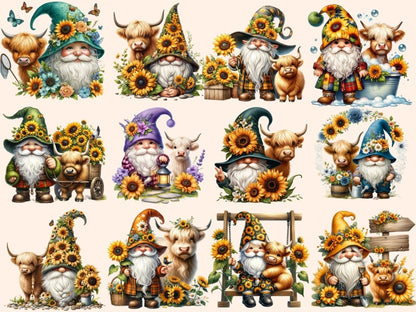 Gnomes with Cows Clipart Cow clip art - Wonders Artist