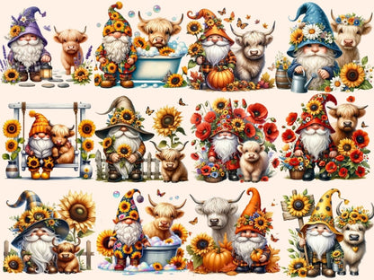 Gnomes with Cows Clipart Cow clip art - Wonders Artist