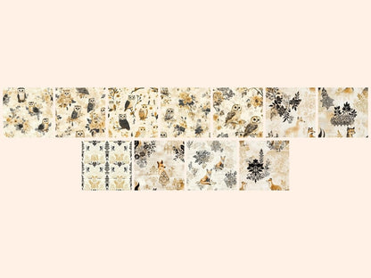 Golden Fauna Seamless Digital Paper animal seamless - Wonders Artist