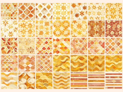 Golden Mirage 2 Seamless Digital Paper autopost Fantasy Gold Digital Gilded Swirl Paper - WondersArtist