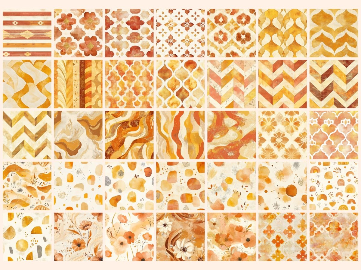 Golden Mirage 2 Seamless Digital Paper autopost Fantasy Gold Digital Gilded Swirl Paper - WondersArtist