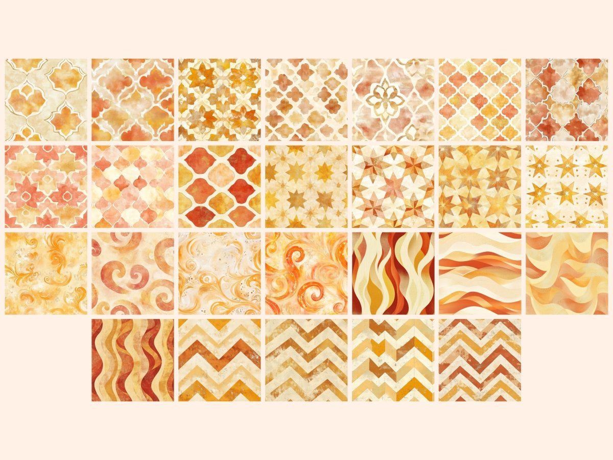 Golden Mirage 2 Seamless Digital Paper autopost Fantasy Gold Digital Gilded Swirl Paper - WondersArtist