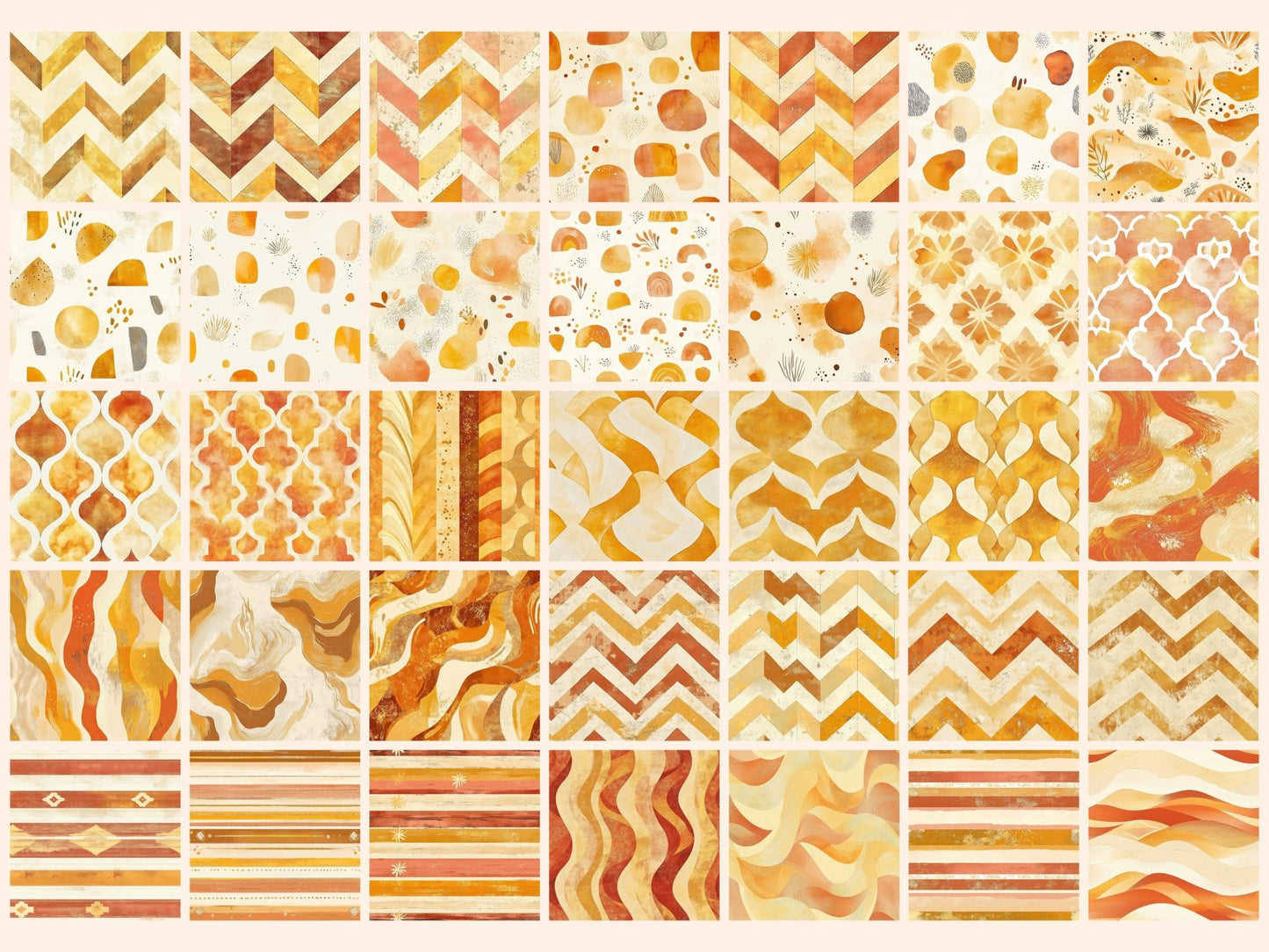 Golden Mirage Seamless Digital Paper - High - Quality Instant Digital Download for Creative Projects