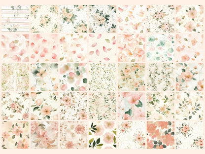 Golden Petals Seamless Pattern Digital Papers botanical gold - Wonders Artist