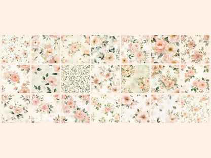 Golden Petals Seamless Pattern Digital Papers botanical gold - Wonders Artist