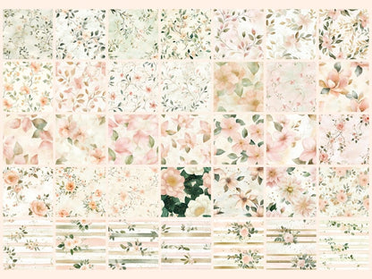 Golden Petals Seamless Pattern Digital Papers botanical gold - Wonders Artist