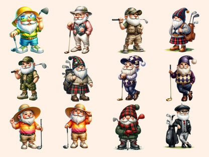 Golf Gnomes Clipart cartoon gnomes - Wonders Artist