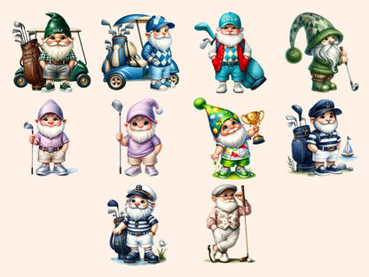 Golf Gnomes Clipart cartoon gnomes - Wonders Artist