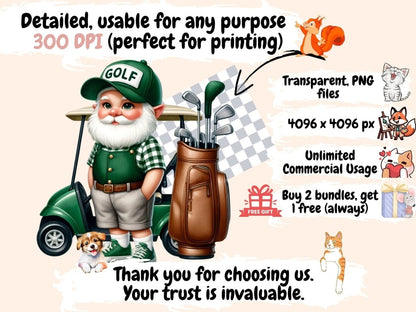 Golf Gnomes Clipart cartoon gnomes - Wonders Artist