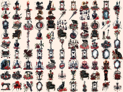 Gothic Antiques Watercolor Clipart Antique Clipart - Wonders Artist