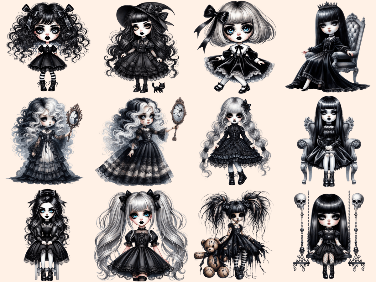 Gothic Dolls Clipart autopost dark dolls clipart goth digital art - WondersArtist
