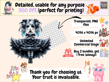 Gothic Dolls Clipart autopost dark dolls clipart goth digital art - WondersArtist