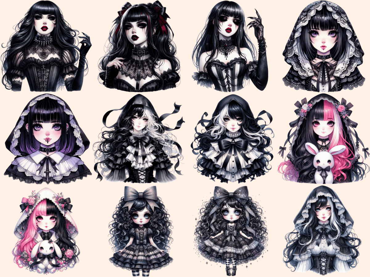 Gothic Girls Clipart autopost dark girl clipart dark girls clipart - WondersArtist