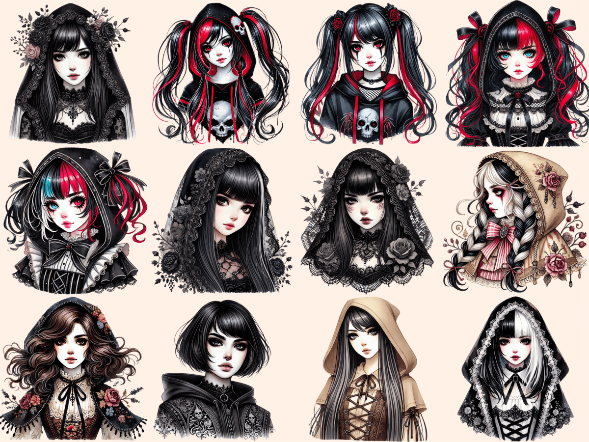Gothic Girls Clipart autopost dark girl clipart dark girls clipart - WondersArtist