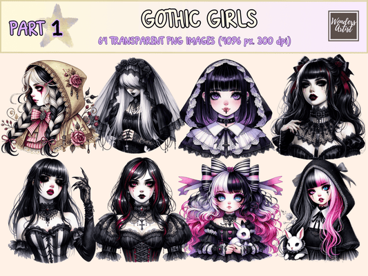 Gothic Girls Clipart autopost dark girl clipart dark girls clipart - WondersArtist