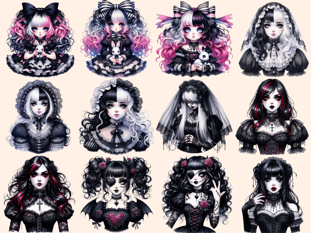 Gothic Girls Clipart autopost dark girl clipart dark girls clipart - WondersArtist