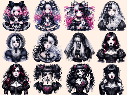 Gothic Girls Clipart autopost dark girl clipart dark girls clipart - WondersArtist