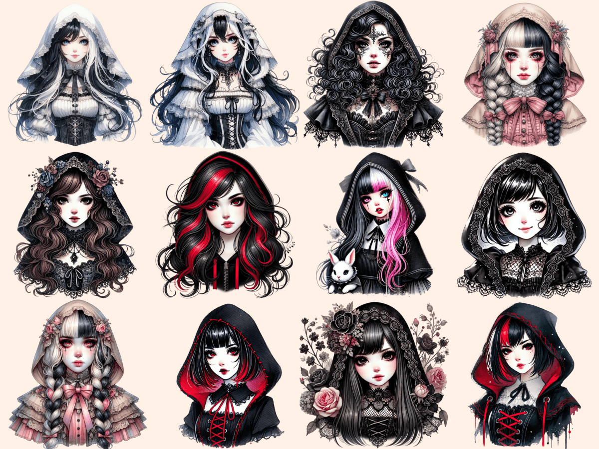 Gothic Girls Clipart autopost dark girl clipart dark girls clipart - WondersArtist