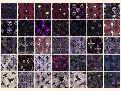 Gothic Mystique Seamless Digital Paper Baroque Seamless - Wonders Artist