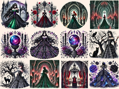 Gothic Princess Clipart Dark Fantasy Art - Wonders Artist
