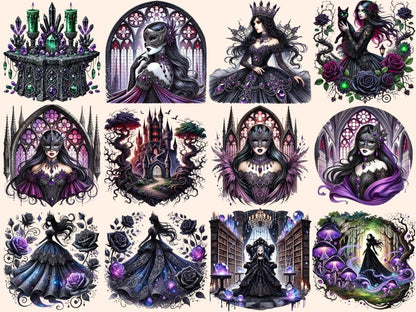 Gothic Princess Clipart Dark Fantasy Art - Wonders Artist