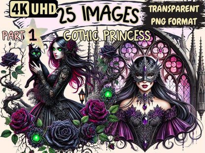 Gothic Princess Clipart Dark Fantasy Art - Wonders Artist