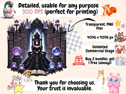 Gothic Princess Clipart Dark Fantasy Art - Wonders Artist