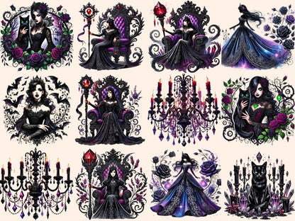 Gothic Princess (P2) Clipart Dark Fantasy Art - Wonders Artist