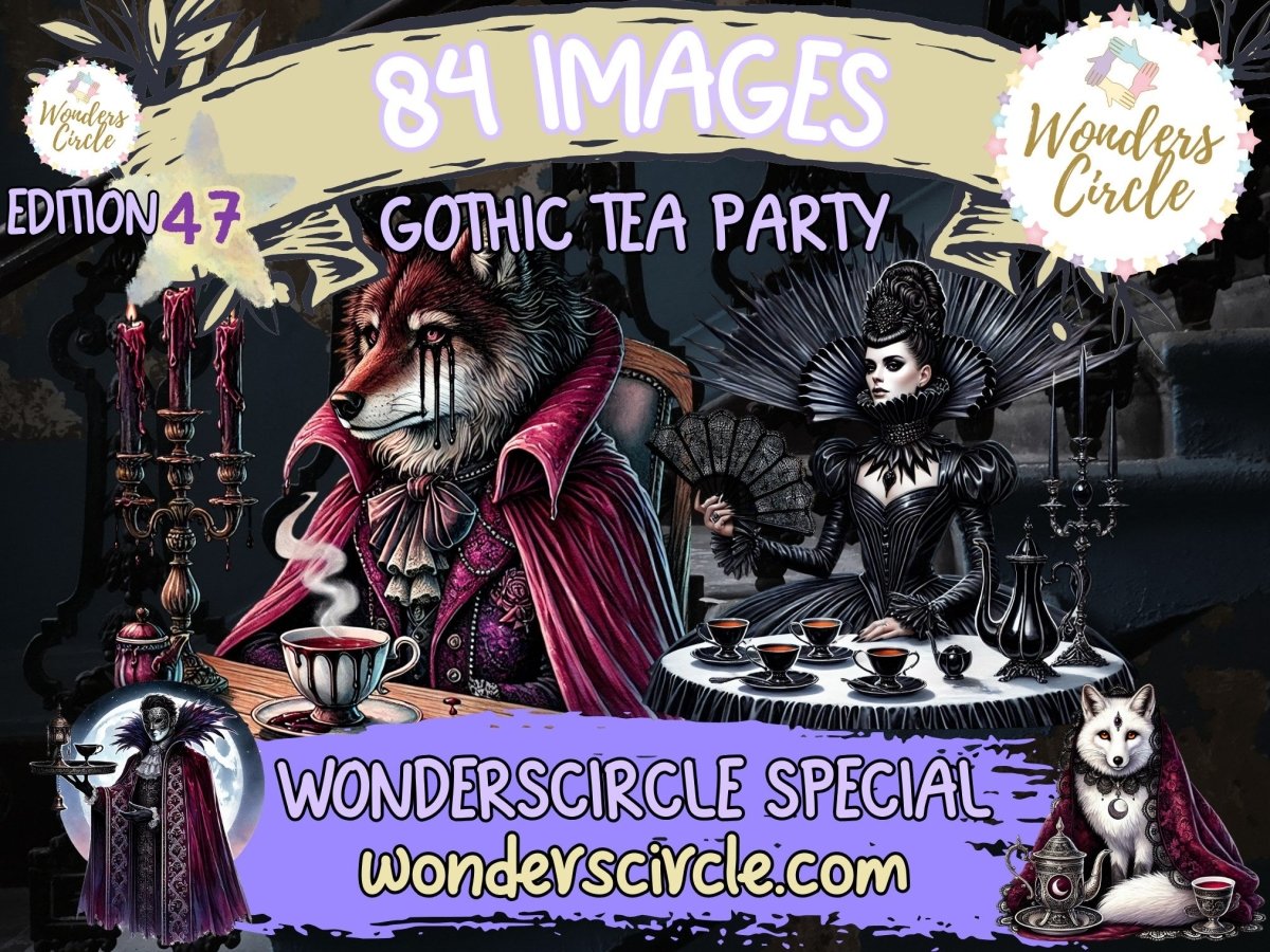 Gotický čajový večírek Clipart (LIMITOVANÁ EDICE) image 1