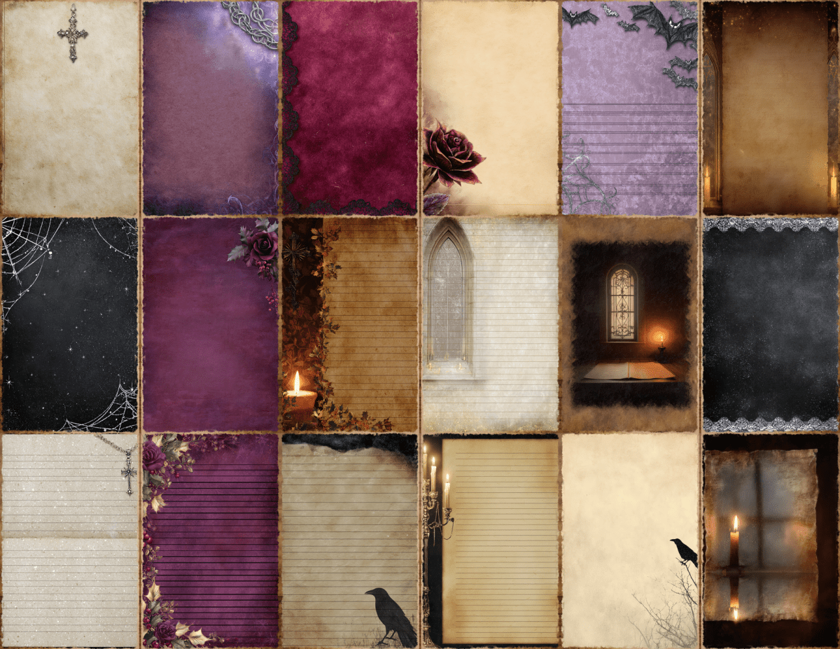 Gothmas Night Journal Pages All Bundles Journal Pages new bundles all - WondersArtist