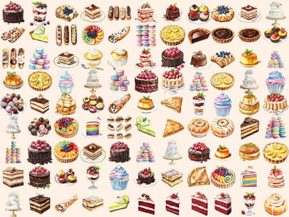 Gourmet Desserts Watercolor Clipart Bakery Watercolor - Wonders Artist