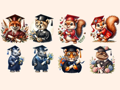 Graduation Animals Clipart Animal design - Wonders Artist