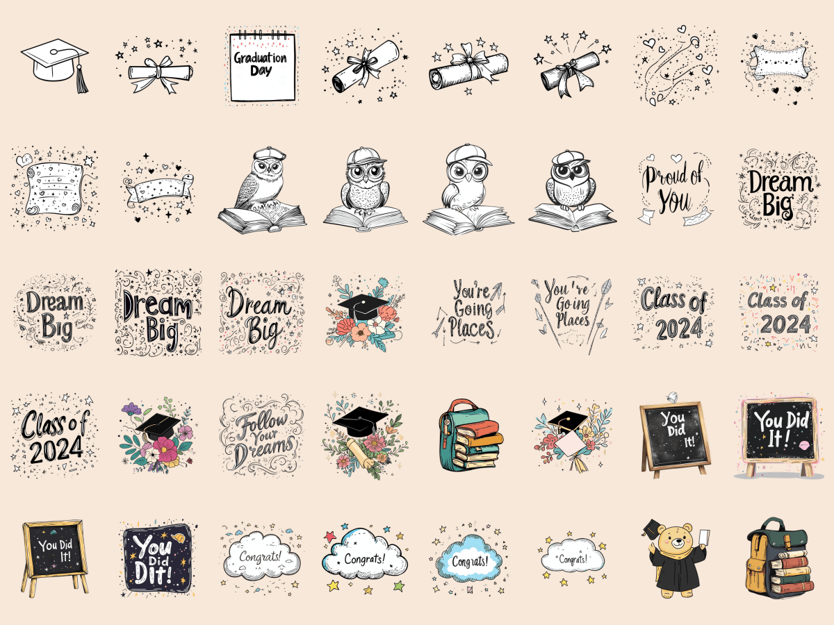 Graduation Cardmaking Clipart All Bundles Cardmaking Clipart - WondersArtist