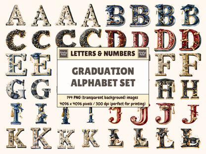 Graduation Alphabet & Numbers